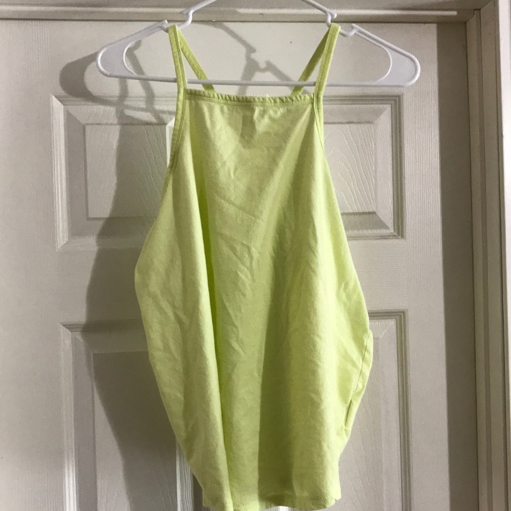 4/$12 Old Navy Bright Yellow High Neck Tank